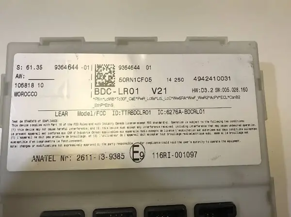 Steuergerät Controller BMW Mini 6135 8736970 -01 BDC-LR01