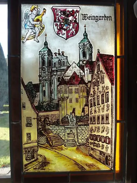  Zinnwappen Zinnfensterbild, Weingarten Baden-Württemberg