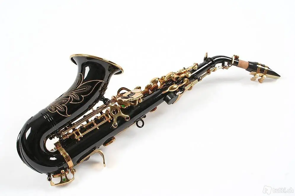 Sopran Saxophon gebogen + mundstück koffer 3farbe