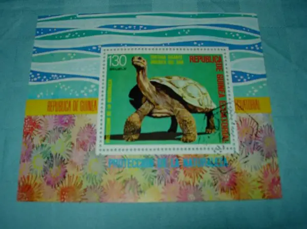  Briefmarke mit Rand REPUBLICA DE GUINEA Schildkröte