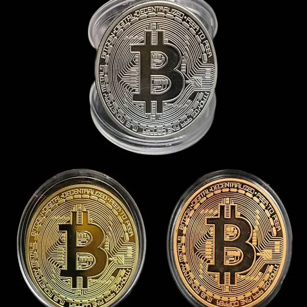  Portofrei 1x Bronze Bitcoin Münze Miner Coin