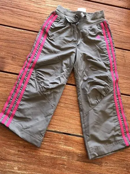 Adidas Trainerhose grau / pink in Gr. 92, neuwertig