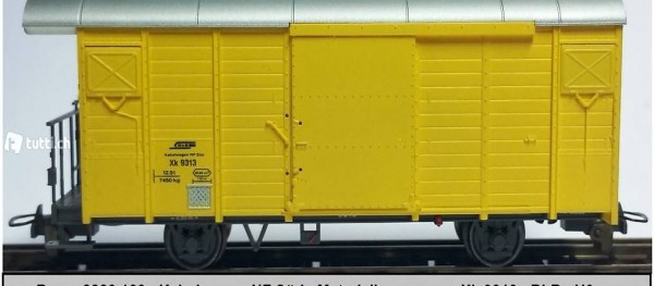  BEMO 2283 123 H0m RhB Materialbauwagen gelb