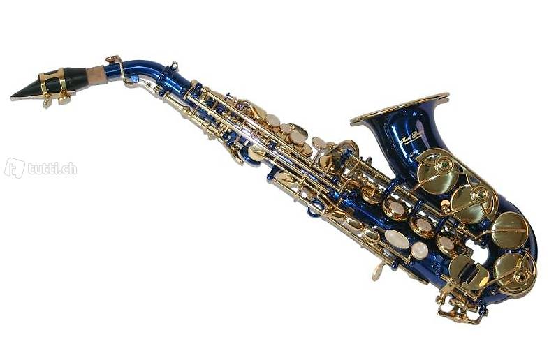 Sopran Saxophon gebogen + mundstück koffer 3farbe
