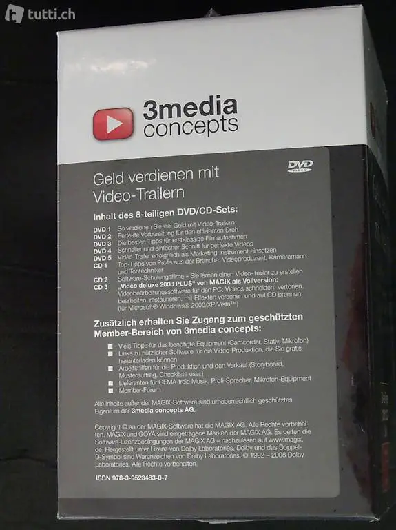 8-teiliges DVD/CD-Set zum Produzieren von Werbevideos
