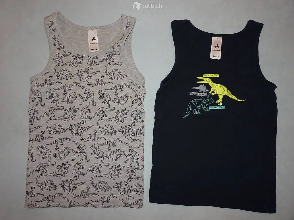 Babykleider/ Kinderkleider: 2 Unterhemden 98/104 C&A Dino