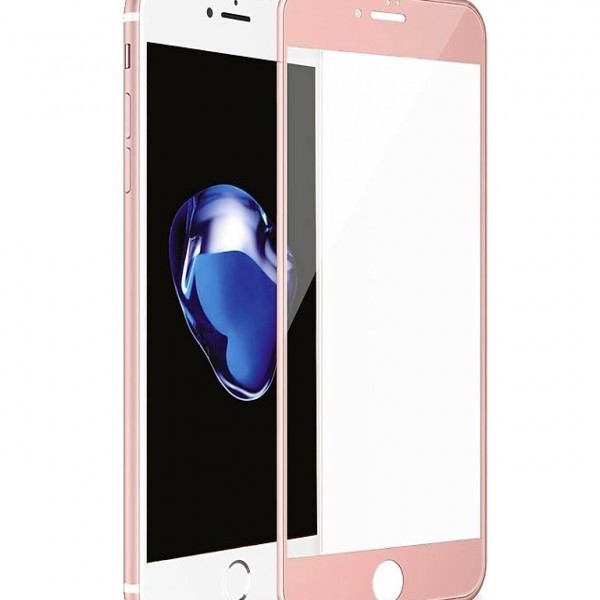  iPhone 8 Plus Randlos Panzerglas Schutzglas Curved Rosegold