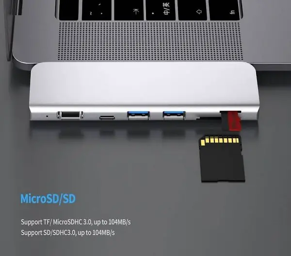  Apple Pro/Air 2018/19 USB 3.1 Typ-C-Hub