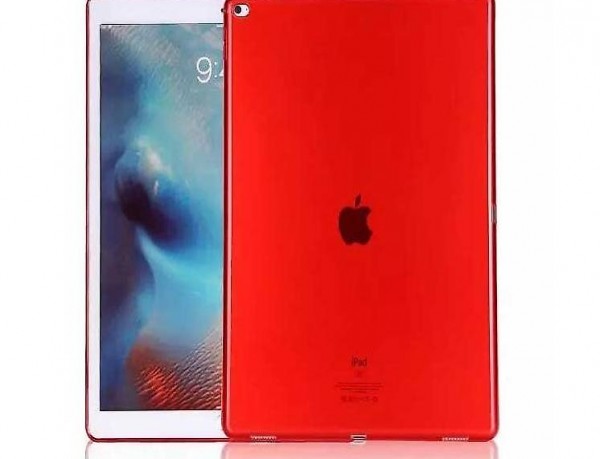  iPad Pro 12.9 Silikon Gummi Hülle halbdurchsichtige Rot