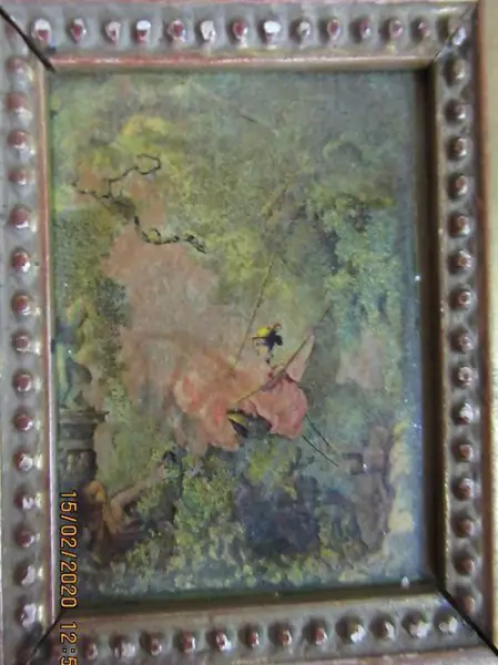  Bild geramt mit Goldrahmen, Grösse 12 /13 cm,