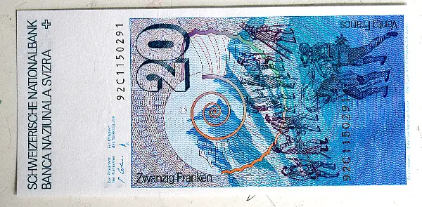 20 Franken Note alt 92C1150291