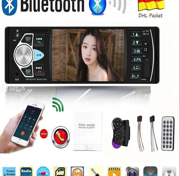 Autoradio mit Bildschirm-Video-Bluetooth-USB-Telefon freispr