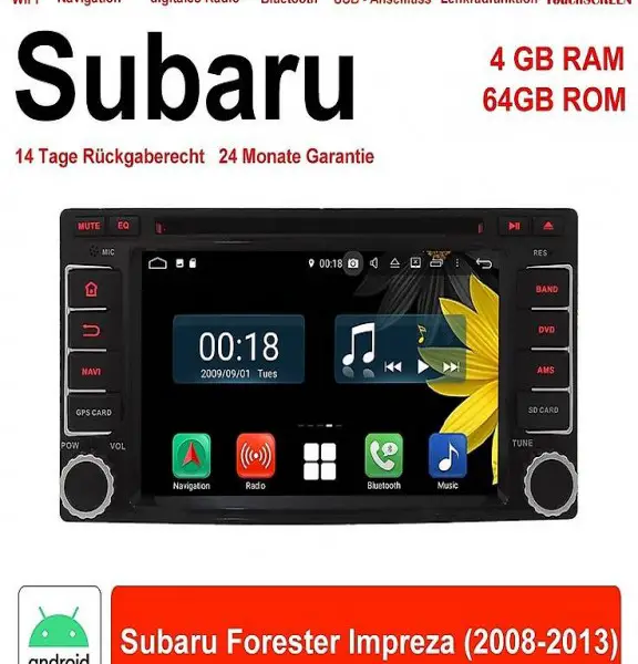  6.2 Zoll Android 10.0 Autoradio 4GB+64GB Für Subaru Forester