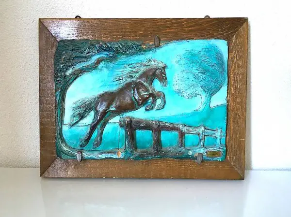 Kunstwerk mit Pferd