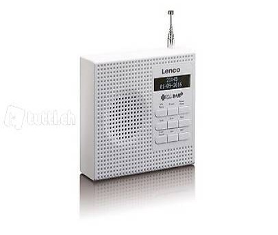  Lenco DAB+ Uhrenradio mit FM PDR-020 Weiss