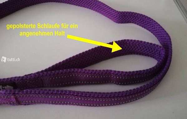  Hundeleine Violett 110 cm mit Schlaufe