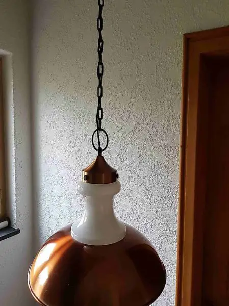 Stubenlampe mit Kupferschirm und 1.2 Meter Kabel/Kette
