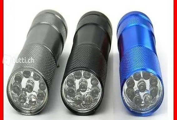  Taschenlampe mit 9 LED aus ALUMINIUM