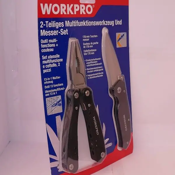  Workpro Multifunktionswerkzeug + Messer