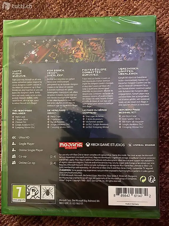 Xbox one (minecraft dungeons hard edition )