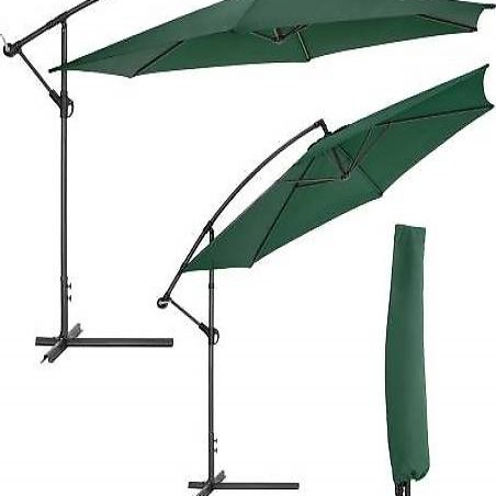  Sonnenschirm 350cm mit Schutzhülle grün