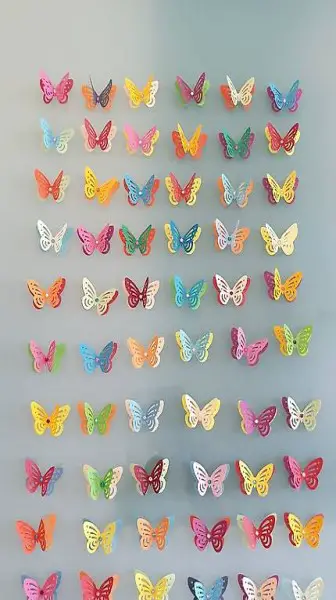 Papier - Schmetterlinge gestanzt + mit Glitzersteine 60 Stk.