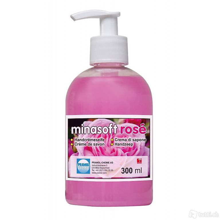  Flüssigseife Minasoft rosè / Karton à 6 Pumpflaschen
