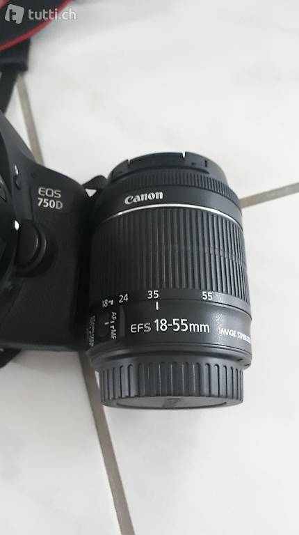 Fotokamera Canon inkl. Objektiv, Stativ und Rucksack
