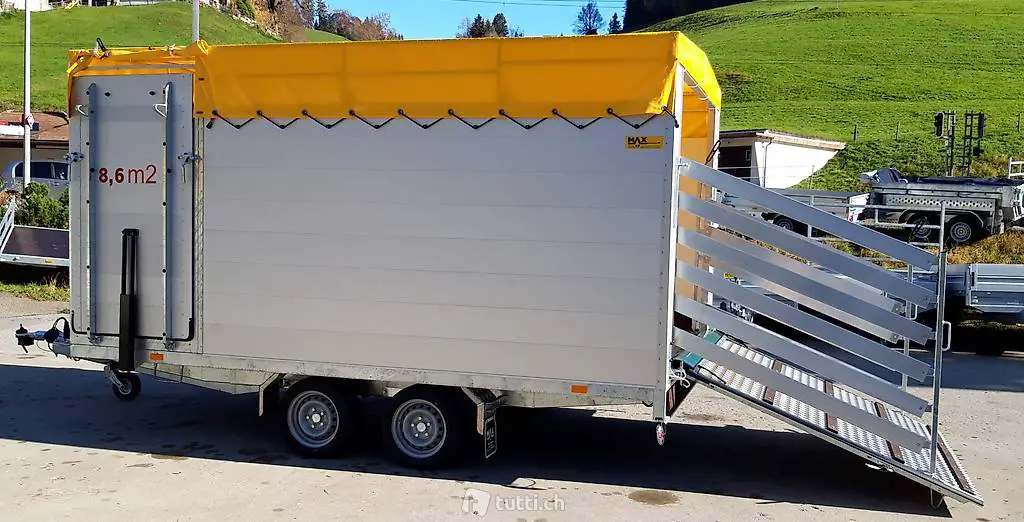  MAX- ALU Viehanhänger / Viehtransporter 3500kg (8.6m2)