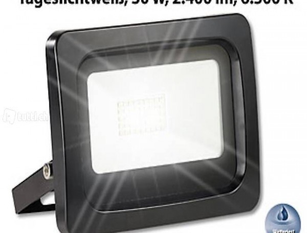 Wetterfester LED-Fluter, 30 W, 2.400 lm, IP65, 6.500 K, tage