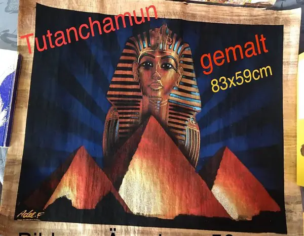Wunderschönes Bild Tutanchamun/Ägypten gemalt (83x59cm)