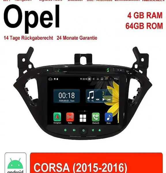  8 Zoll Android 10.0 Autoradio 4GB+64GB Für Opel CORSA