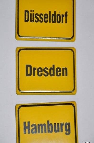 Magnet Dresten Düsseldorf Hamburg Pinnwand Kühlschrank Büro