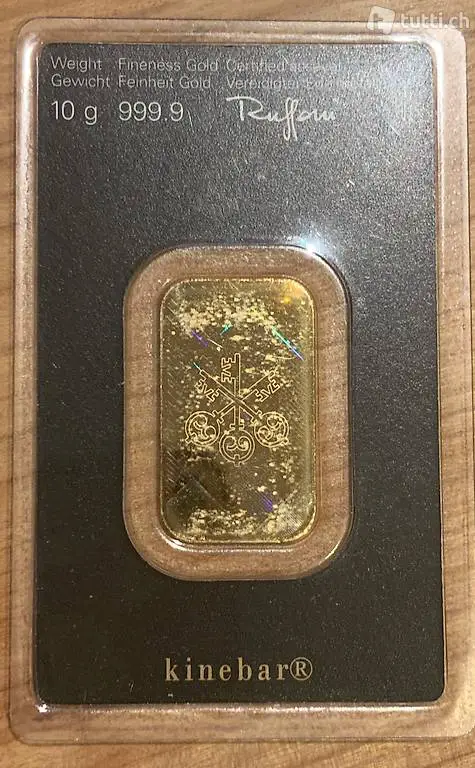 Goldbarren UBS 10 Gramm, versiegelt