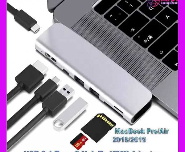  Apple Pro/Air 2018/19 USB 3.1 Typ-C-Hub