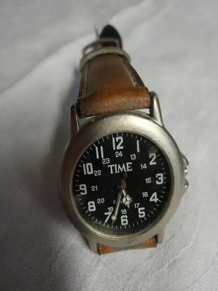  Armbanduhr, TIME, mit Lederband