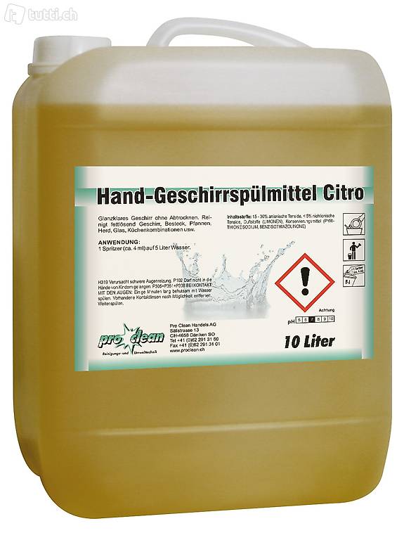 Hand-Geschirrspülmittel Citro / Kanister à 10 Liter