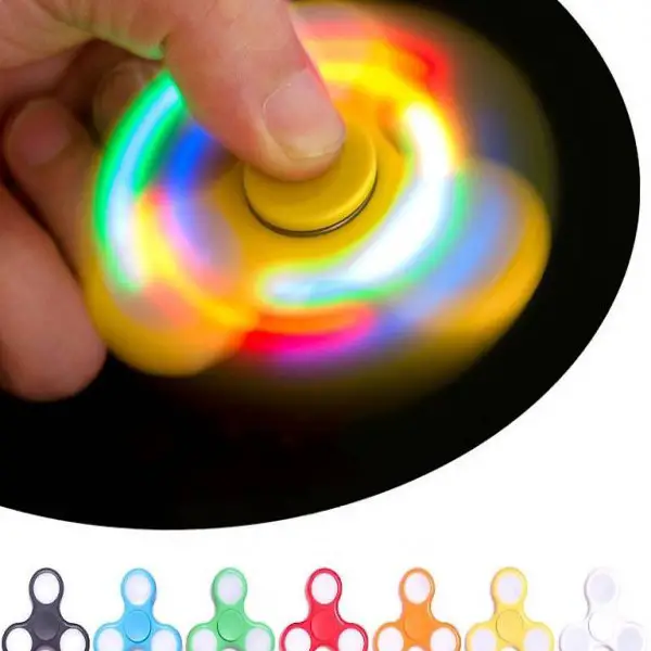  Portofrei Gelb LED Fidget Spinner Hand Pocket Fidget Spinn