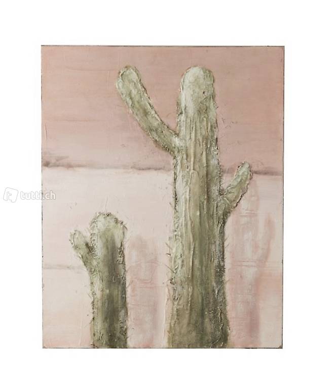 Leinwand Kaktus Bild mit Struktur NEU