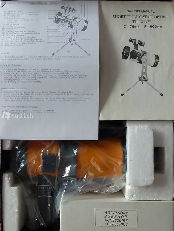 Teleskop FV50 mit Adapter für Fotoapparat NEU