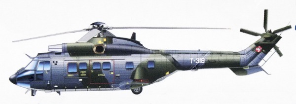 AS332 Super Puma Schweizer Luftwaffe 1:72 von Italeri