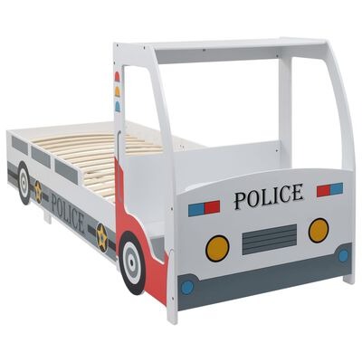  vidaXL Kinderbett im Polizeiauto-Design mit 90 x 200 cm
