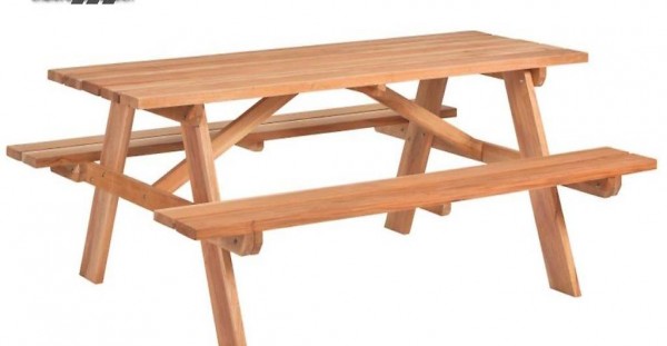  Picknicktisch aus Hartholz Business L200 x B160