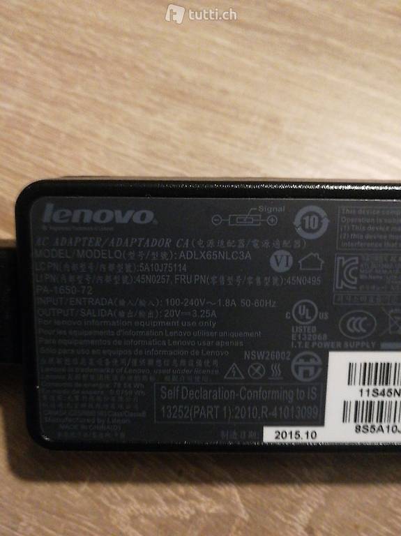 Lenovo ThinkPad Netzteil 20V 65W/90W z.B. T440 450 460 470