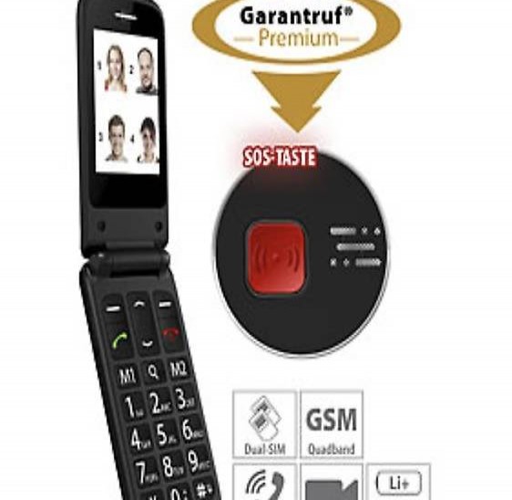  Notruf-Klapp-Handy XL-947 m. Garantruf Premium, Dual-SIM, 6-