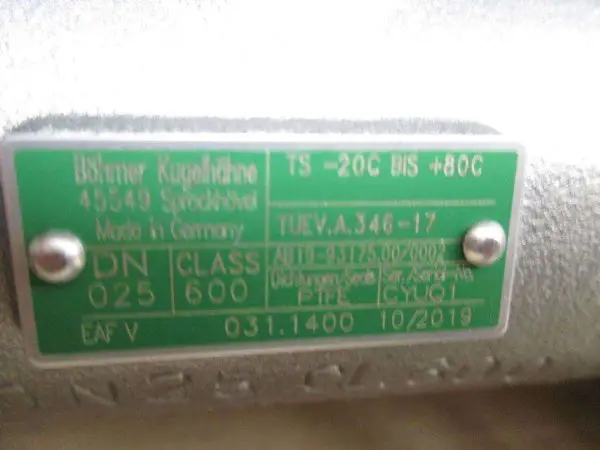 Kugelhahnen Böhmer EAV 025 100+EKF-DN25PN40 (1258-TWH)