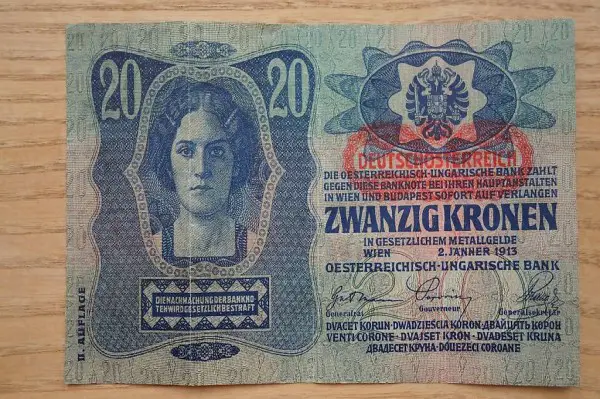 Banknoten 3x 20 Kronen Oesterreich-Ungarn v. 1913