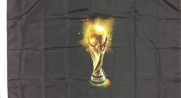 WM Pokal Fahne Flag 150 x 90 Fussball Weltmeister WM 2022