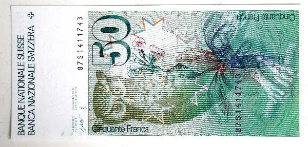 50 Franken Note alt 87S1411743