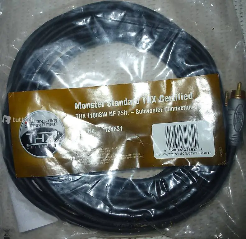 Subwoofer Kabel Monster Sub Cable THX Standard I100SW 7,5 M